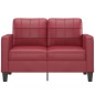 vidaXL 2-Sitzer-Sofa Weinrot 120 cm Kunstleder vidaXL 2-Sitzer-Sofa Weinrot 120 cm Kunstleder