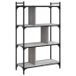 vidaXL Bücherregal 4 Böden Grau Sonoma 76x32x123 cm Holzwerkstoff vidaXL Bücherregal 4 Böden Grau Sonoma 76x32x123 cm Holzwerkstoff