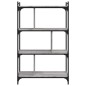 vidaXL Bücherregal 4 Böden Grau Sonoma 76x32x123 cm Holzwerkstoff vidaXL Bücherregal 4 Böden Grau Sonoma 76x32x123 cm Holzwerkstoff