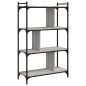 vidaXL Bücherregal 4 Böden Grau Sonoma 76x32x123 cm Holzwerkstoff vidaXL Bücherregal 4 Böden Grau Sonoma 76x32x123 cm Holzwerkstoff