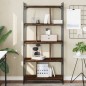 vidaXL Bücherregal 5 Böden Braun Eiche-Optik 76x32x158cm Holzwerkstoff vidaXL Bücherregal 5 Böden Braun Eiche-Optik 76x32x158cm Holzwerkstoff