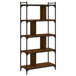 vidaXL Bücherregal 5 Böden Braun Eiche-Optik 76x32x158cm Holzwerkstoff