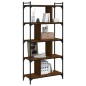 vidaXL Bücherregal 5 Böden Braun Eiche-Optik 76x32x158cm Holzwerkstoff vidaXL Bücherregal 5 Böden Braun Eiche-Optik 76x32x158cm Holzwerkstoff