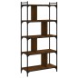 vidaXL Bücherregal 5 Böden Braun Eiche-Optik 76x32x158cm Holzwerkstoff vidaXL Bücherregal 5 Böden Braun Eiche-Optik 76x32x158cm Holzwerkstoff