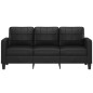 vidaXL 3-Sitzer-Sofa Schwarz 180 cm Kunstleder vidaXL 3-Sitzer-Sofa Schwarz 180 cm Kunstleder