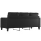 vidaXL 3-Sitzer-Sofa Schwarz 180 cm Kunstleder vidaXL 3-Sitzer-Sofa Schwarz 180 cm Kunstleder