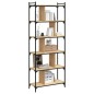 vidaXL Bücherregal 6 Böden Sonoma-Eiche 76x32x192 cm Holzwerkstoff vidaXL Bücherregal 6 Böden Sonoma-Eiche 76x32x192 cm Holzwerkstoff