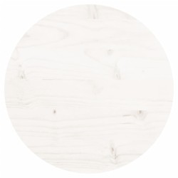 vidaXL Tischplatte Rund Weiß Ø30x3 cm Massivholz Kiefer