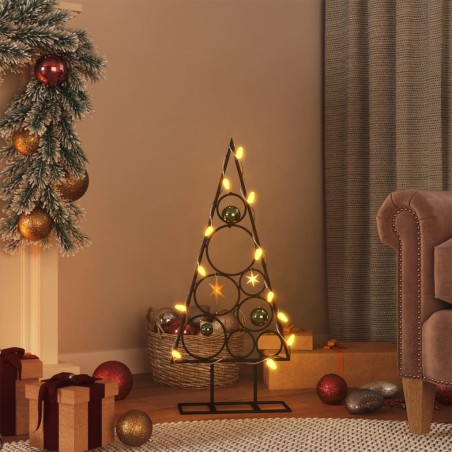 vidaXL Metall-Weihnachtsbaum Deko Schwarz 60 cm