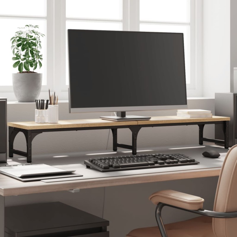 vidaXL Monitorständer Sonoma-Eiche 105x23x15,5 cm Holzwerkstoff vidaXL Monitorständer Sonoma-Eiche 105x23x15,5 cm Holzwerkstoff