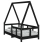vidaXL Kinderbett Schwarz 70x140 cm Massivholz Kiefer vidaXL Kinderbett Schwarz 70x140 cm Massivholz Kiefer