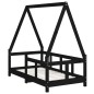 vidaXL Kinderbett Schwarz 70x140 cm Massivholz Kiefer vidaXL Kinderbett Schwarz 70x140 cm Massivholz Kiefer