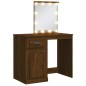 vidaXL Schminktisch mit LED-Leuchten Braun Eichen-Optik 90x42x132,5 cm vidaXL Schminktisch mit LED-Leuchten Braun Eichen-Optik 90x42x132,5 cm