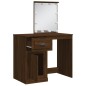 vidaXL Schminktisch mit LED-Leuchten Braun Eichen-Optik 90x42x132,5 cm vidaXL Schminktisch mit LED-Leuchten Braun Eichen-Optik 90x42x132,5 cm