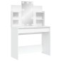 vidaXL Schminktisch mit LED-Leuchten Weiß 96x40x142 cm vidaXL Schminktisch mit LED-Leuchten Weiß 96x40x142 cm