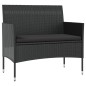 vidaXL 8-tlg. Garten-Lounge-Set mit Auflagen Poly Rattan Schwarz vidaXL 8-tlg. Garten-Lounge-Set mit Auflagen Poly Rattan Schwarz