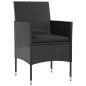 vidaXL 8-tlg. Garten-Lounge-Set mit Auflagen Poly Rattan Schwarz vidaXL 8-tlg. Garten-Lounge-Set mit Auflagen Poly Rattan Schwarz