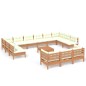 vidaXL 14-tlg. Garten-Lounge-Set mit Kissen Honigbraun Kiefernholz vidaXL 14-tlg. Garten-Lounge-Set mit Kissen Honigbraun Kiefernholz