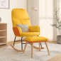 vidaXL Schaukelsessel mit Hocker Senfgelb Stoff vidaXL Schaukelsessel mit Hocker Senfgelb Stoff