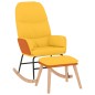 vidaXL Schaukelsessel mit Hocker Senfgelb Stoff vidaXL Schaukelsessel mit Hocker Senfgelb Stoff