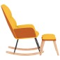 vidaXL Schaukelsessel mit Hocker Senfgelb Stoff vidaXL Schaukelsessel mit Hocker Senfgelb Stoff