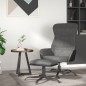 vidaXL Relaxsessel mit Hocker Hellgrau Stoff vidaXL Relaxsessel mit Hocker Hellgrau Stoff