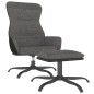 vidaXL Relaxsessel mit Hocker Hellgrau Stoff vidaXL Relaxsessel mit Hocker Hellgrau Stoff