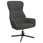 vidaXL Relaxsessel mit Hocker Dunkelgrau Samt vidaXL Relaxsessel mit Hocker Dunkelgrau Samt