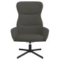 vidaXL Relaxsessel mit Hocker Dunkelgrau Samt vidaXL Relaxsessel mit Hocker Dunkelgrau Samt