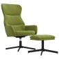 vidaXL Relaxsessel mit Hocker Hellgrün Samt vidaXL Relaxsessel mit Hocker Hellgrün Samt