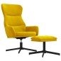 vidaXL Relaxsessel mit Hocker Senfgelb Samt vidaXL Relaxsessel mit Hocker Senfgelb Samt