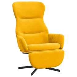 vidaXL Relaxsessel mit Fußstütze Senfgelb Samt