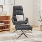 vidaXL Relaxsessel mit Hocker Dunkelgrau Stoff vidaXL Relaxsessel mit Hocker Dunkelgrau Stoff