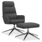 vidaXL Relaxsessel mit Hocker Dunkelgrau Stoff vidaXL Relaxsessel mit Hocker Dunkelgrau Stoff