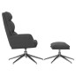 vidaXL Relaxsessel mit Hocker Dunkelgrau Stoff vidaXL Relaxsessel mit Hocker Dunkelgrau Stoff
