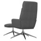 vidaXL Relaxsessel mit Hocker Dunkelgrau Stoff vidaXL Relaxsessel mit Hocker Dunkelgrau Stoff