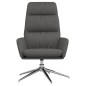 vidaXL Relaxsessel mit Hocker Dunkelgrau Stoff vidaXL Relaxsessel mit Hocker Dunkelgrau Stoff