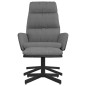 vidaXL Relaxsessel mit Hocker Hellgrau Stoff vidaXL Relaxsessel mit Hocker Hellgrau Stoff