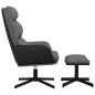 vidaXL Relaxsessel mit Hocker Hellgrau Stoff vidaXL Relaxsessel mit Hocker Hellgrau Stoff