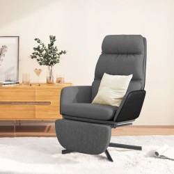 vidaXL Relaxsessel mit Fußstütze Hellgrau Stoff