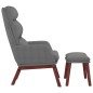 vidaXL Relaxsessel mit Hocker Hellgrau Stoff vidaXL Relaxsessel mit Hocker Hellgrau Stoff