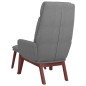 vidaXL Relaxsessel mit Hocker Hellgrau Stoff vidaXL Relaxsessel mit Hocker Hellgrau Stoff