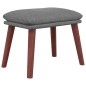 vidaXL Relaxsessel mit Hocker Hellgrau Stoff vidaXL Relaxsessel mit Hocker Hellgrau Stoff