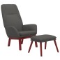 vidaXL Relaxsessel mit Hocker Dunkelgrau Stoff vidaXL Relaxsessel mit Hocker Dunkelgrau Stoff