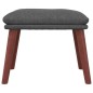 vidaXL Relaxsessel mit Hocker Dunkelgrau Stoff vidaXL Relaxsessel mit Hocker Dunkelgrau Stoff