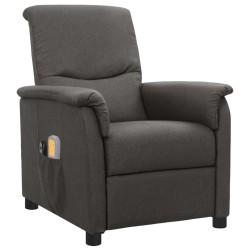vidaXL Massagesessel Elektrisch Dunkelgrau Stoff