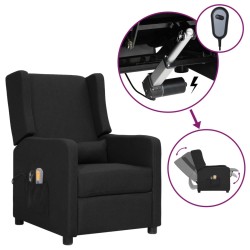 vidaXL Massagesessel Elektrisch Schwarz Stoff