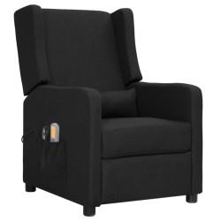 vidaXL Massagesessel Elektrisch Schwarz Stoff