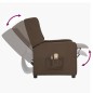 vidaXL Massagesessel Elektrisch Braun Stoff vidaXL Massagesessel Elektrisch Braun Stoff