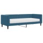 Tagesbett mit Matratze Blau 80x200 cm Samt Tagesbett mit Matratze Blau 80x200 cm Samt